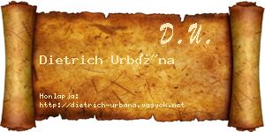 Dietrich Urbána névjegykártya